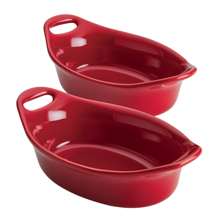 Rachael Ray Ceramics 2-Piece Oval Au Gratin Baker Set & Reviews